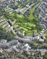 Vue aérienne de l'opération
