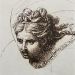 Jacques-Louis DAVID (1748-1825) - Tête de jeune femme - Plume et encre brune, crayon noir - Ancienne collection Portalis<br />