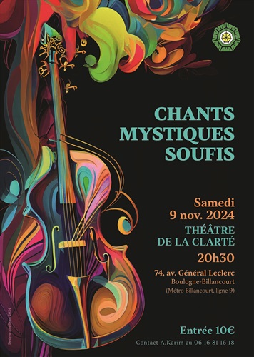 Chants et Musique Soufis de la Vallée du Nil Le 9 nov 2024