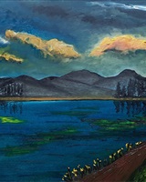 Isa - "Crépuscule au bord du lac" (© Isarielle)