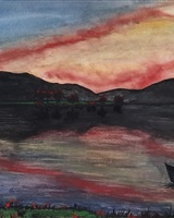 Isa - "Reddish evening glow by the lake" (© Isarielle)