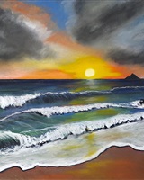 Isa - "Waves and sky at sunset" (&copy; Isarielle)