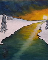 Isa - "Crépuscule ardent et froidure hivernale" (&copy; Isarielle)