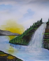 Isa - "L oiseau et la cascade" (&copy; Isarielle)