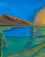 Isa - "Coucher de soleil sur le lac" (&copy; Isarielle)