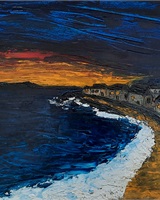 Isa - "Village côtier à la nuit tombée" (&copy; Isarielle)