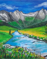 Isa - "Wildflowers by the mountain river" (&copy; Isarielle)