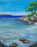 Isa - "La cascade en bord de mer" (&copy; Isarielle)