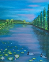 Isa - "The little ducks and the water lilies" (&copy; Isarielle)