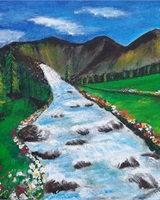 Isa - "Torrent fleuri en montagne" (&copy; Isarielle)