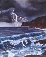 Isa - "Waves, cliffs and lightning" (&copy; Isarielle)